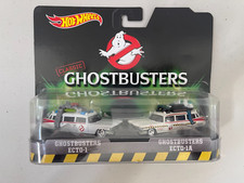 HOT WHEELS 2017 RETRO ENTERTAINMENT GHOSTBUSTERS ECTO-1 / ECTO-1A DBL PACK