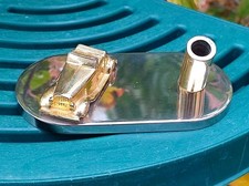 PORTE STYLO VINTAGE EN MÉTAL DORÉ AVEC VOITURE ANCIENNE 