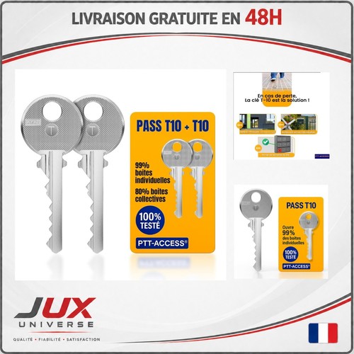 Clés pass ptt t10 boîtes - t10,