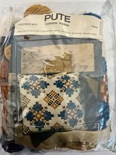 Guro Garn Pute Pillow Aztec Needlework Cushion Kit T-8107 Norway Partial Vintage