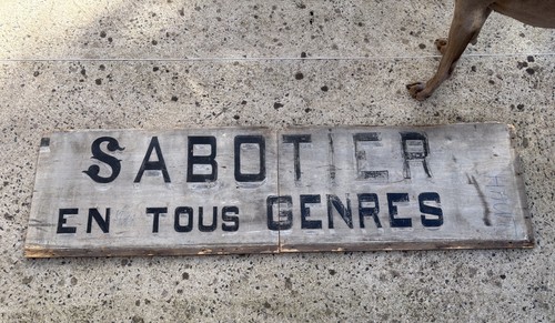 Ancienne enseigne bois - enseigne,
