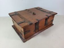 Very Old Wooden Cassette Box Box Fittings Folk Art