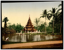 P.Z., garden d&#039;eden and Burmese pagoda, Burma photochromic, vintage ph