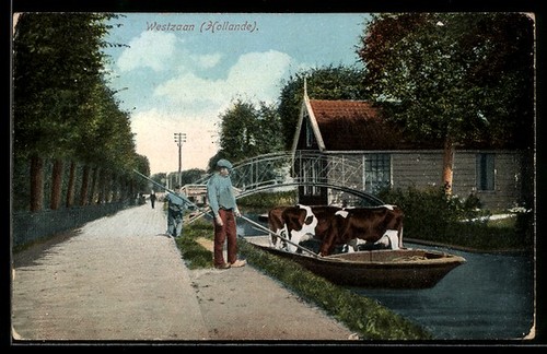 Carte postale westzaan - carte, canal