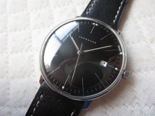 Junghans Max Bill Quartz Watch 041/4465.00 38mm Black Made in Germany Box Paper