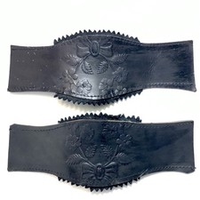 Antique Pair of Clog Straps Marked Floral Decor / Creative Leisure