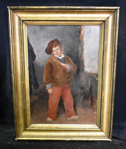 Antique oil painting portrait