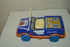 VINTAGE 1970 OBERTOYS JEEP POLICE 51 TOLE CAR MADE IN SPAIN 