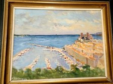 Huile Sur Toile Port De Cannes