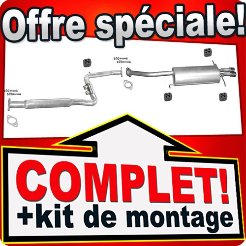 Ligne pot échappement - pot, pour