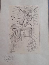 dessin ancien bateau Pont