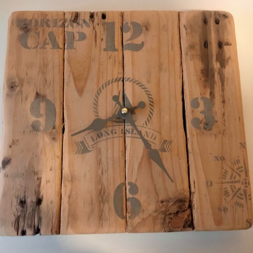 Horloge bois flotte maison - horloge, en