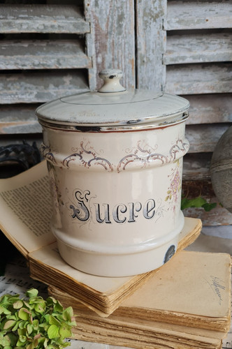 Ancien pot epice emaille - ancien,