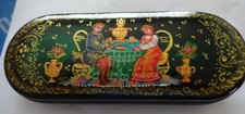 Russian hand PAINTED  ''Tea drinking '' SUNGLASSES  glasses  case    #21gl