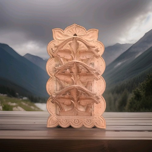 Porte courrier bois sculpté - courrier,