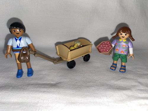 Playmobil children cart farm