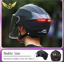 Helmet scooter double visor light led bezel protection scooter motorcycle