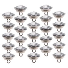  100 boutons strass cristal 20 mm : boutons capitonnage transparents avec boucle