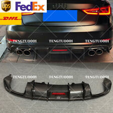 For Audi S3 A3 Sline Sedan 13-16 Carbon Fiber Rear Diffuser Spoiler K Style