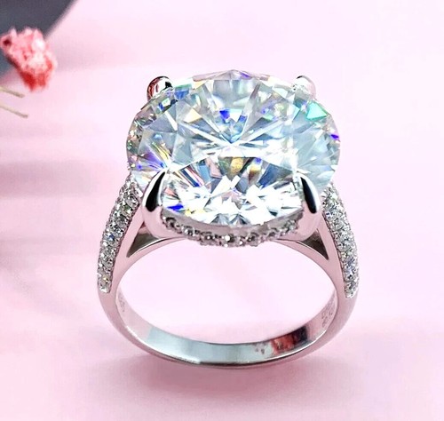 Bague solitaire diamant - , blanc