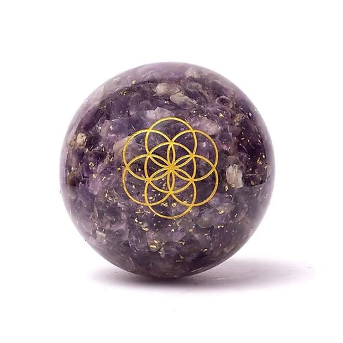 Sphère orgonite améthyste - sphère,