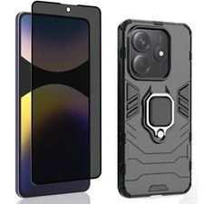 Coque Etui + Verre Trempé Anti Espion pour Xiaomi Redmi Note 14 Pro / Note 14