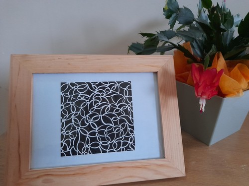 Tableau original abstrait noir