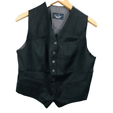 Danial Sadler Costume Gilet Homme 42 Noir Classique Boutons Ajustable Élégant