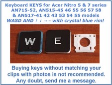 Keyboard KEYs for Acer Nitro 5  & 7 AN515 AN517 & AN715 series gaming models