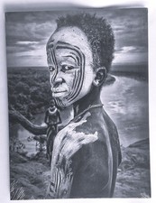 Cadre tableau toile Africain -