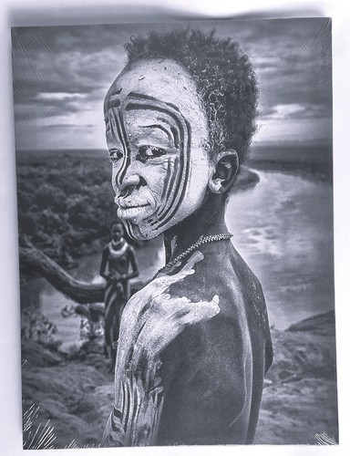 Cadre tableau toile africain - cadre,
