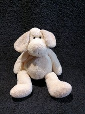 Doudou peluche chien écru