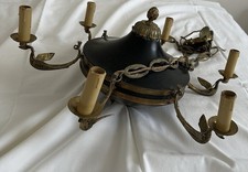 lustre style empire Napoleon III . Bronze métal doré . 6 lumiéres