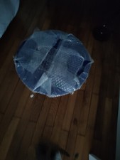 Table basse en verre, plateau rond moderne en verre trempé de qualité supérieure