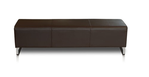 Banquette cuir marron - cuir,