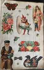 CHROMOS WAFFLES 19TH CENTURY VARIOUS ALBUM PAGE + FEMALE ANGEL