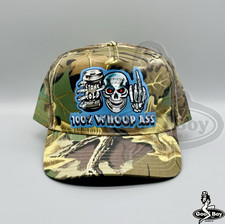 100% Whoop Ass Camo Trucker Hat Stone Cold Steve Austin 3:16 WCW WWF WWE