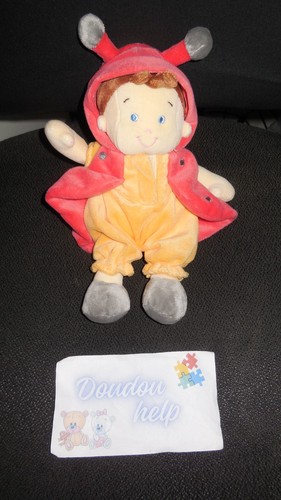 Doudou peluche garçon jaune - peluche,