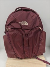 The North Face Surge Luxe Backpack FlexVent Burgundy Rose Gold Laptop Travel Bag