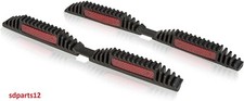 2x Protections Butoirs Noires Catadioptres Rouges à Clipser pour Borde Portières
