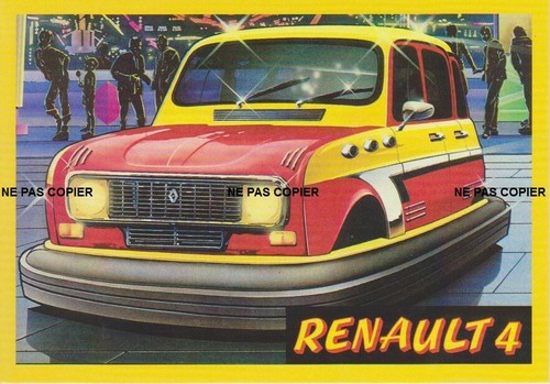 Carte postale renault r4 - carte,