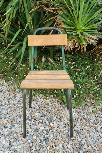 Ancienne petite chaise bois - chaise,