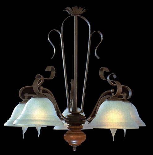 Lustre fer forgé rustique - en,