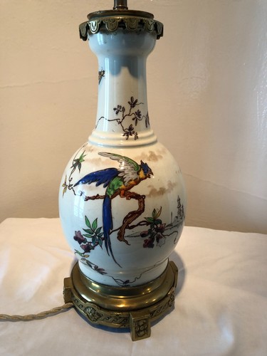 Lampe bouteille porcelaine - bouteille,