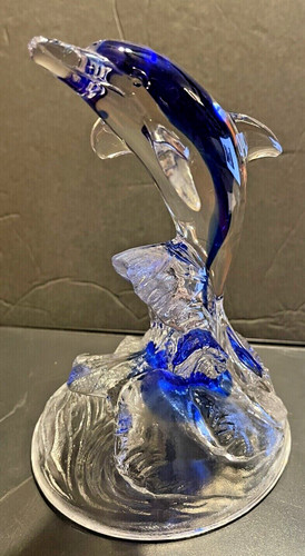 Dauphin sur vague cristal - dauphin,