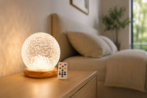 Lampe cristal boule rgb led - rgb,