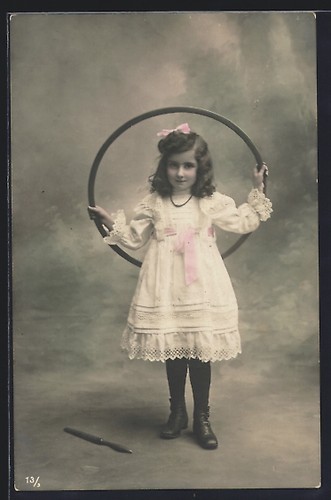 Carte postale fille - avec, un
