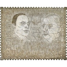 [#395368] Ivory Coast, Timbre, Anniversaire de l'Indépendance, 1970, Silver, MS(