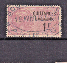 TIMBRE FRANCE FISCAL QUITTANCES BEAU CACHET-OBL. B-VOIR SCAN