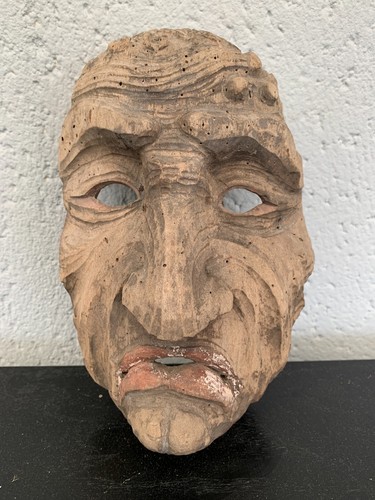 Ancien masque bois carnaval - ancien,